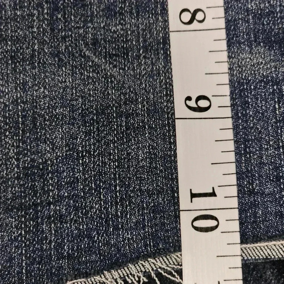 BlankNyc The Lenox High Rise Short Dark Wash Button Fly Raw Hem Sz 26 - Picture 14 of 14